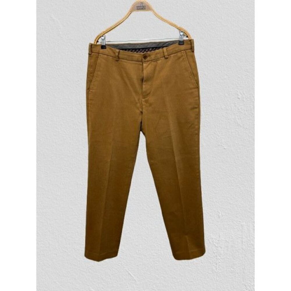 Brooks Brother CLARK Pants Baumwolle Cotton Coffee Color Size 36/32
